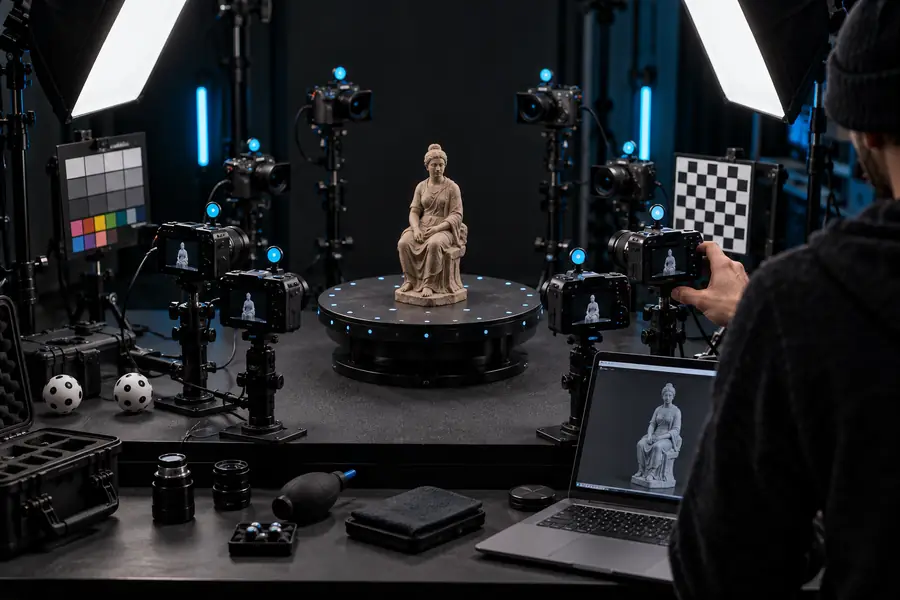 Captura de un objeto preparada para un flujo de trabajo de escaneo 3D en línea