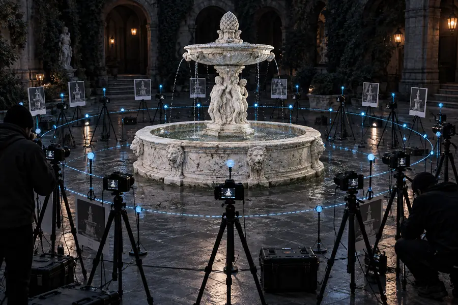 A real-world capture prepared for photogrammetry